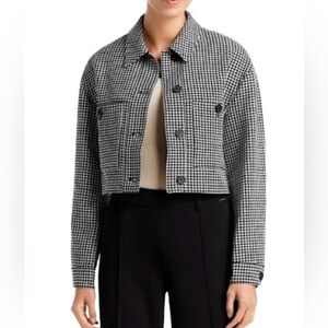 Tahari Black and White Checkered Blazer